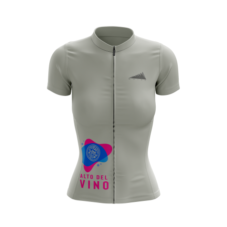 MUJER JERSEY MANGA CORTA ALTO DEL VINO GRIS