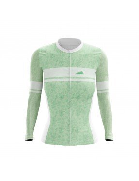 MUJER JERSEY MANGA LARGA NATURAL HOJAS BOSQUE