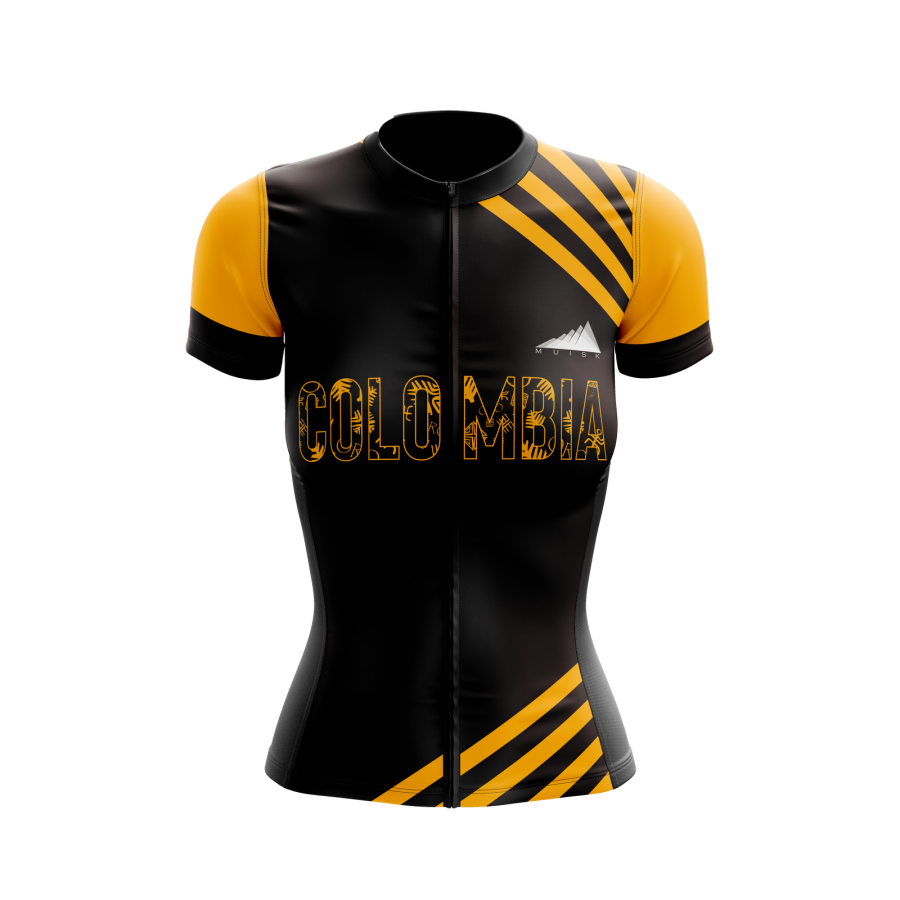 MUJER JERSEY MANGA CORTA COLOMBIA ORO