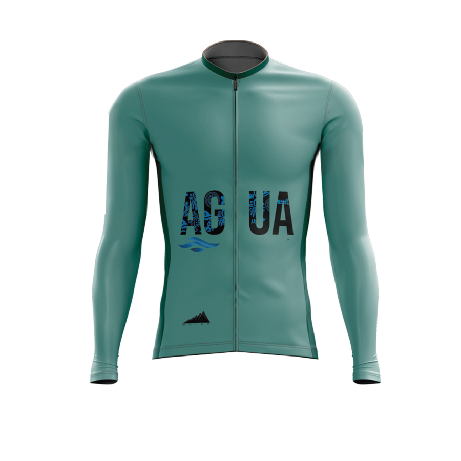 HOMBRE JERSEY MANGA LARGA AZUL AGUA