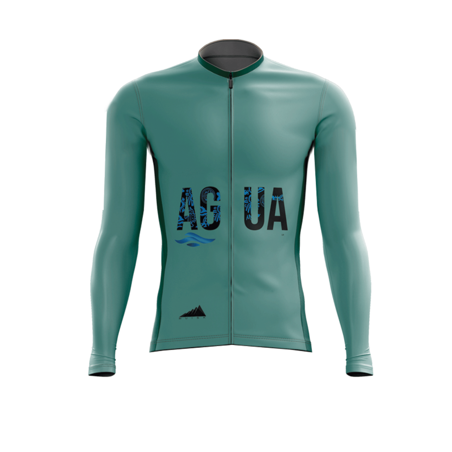 HOMBRE JERSEY MANGA LARGA AZUL AGUA