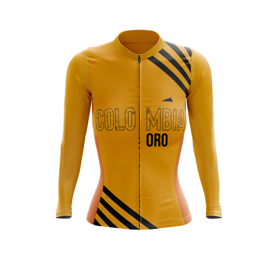 MUJER JERSEY MANGA LARGA ORO MOSTAZA