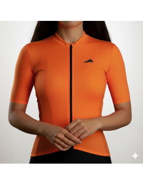 MUJER JERSEY MANGA CORTA NARANJA