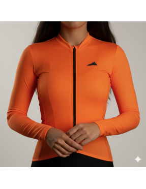 MUJER JERSEY MANGA LARGA NARANJA