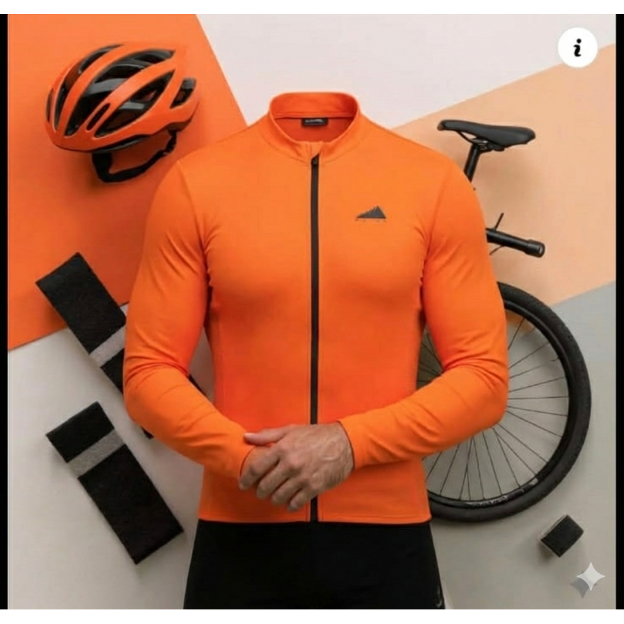 HOMBRE JERSEY MANGA LARGA NARANJA