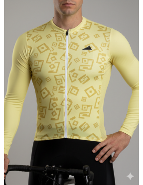 HOMBRE JERSEY MANGA LARGA AMARILLO PASTEL