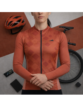 MUJER JERSEY MANGA LARGA LADRILLO
