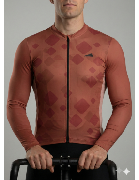 HOMBRE JERSEY MANGA LARGA LADRILLO