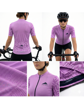 MUJER JERSEY MANGA CORTA PURPURA