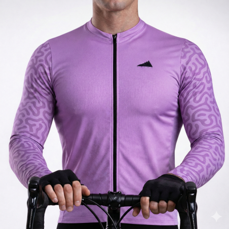 HOMBRE JERSEY MANGA LARGA PURPURA