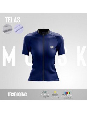 HOMBRE JERSEY MANGA CORTA CONFORT AZUL