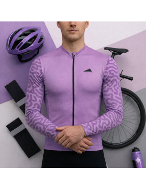 HOMBRE JERSEY MANGA LARGA PURPURA