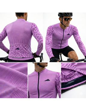 HOMBRE JERSEY MANGA LARGA PURPURA