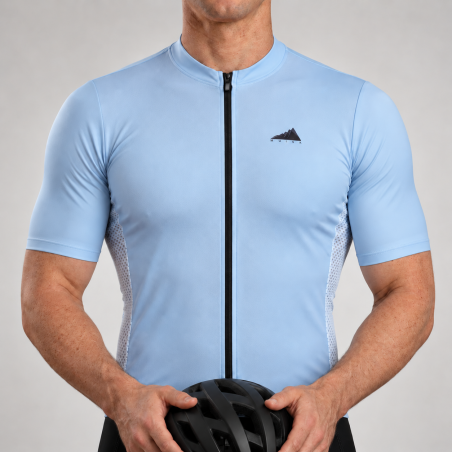 HOMBRE JERSEY MANGA CORTA AZUL CIELO CLARO