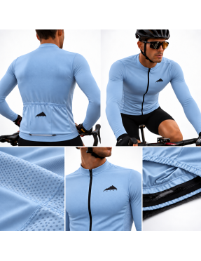 HOMBRE JERSEY MANGA LARGA AZUL CIELO CLARO