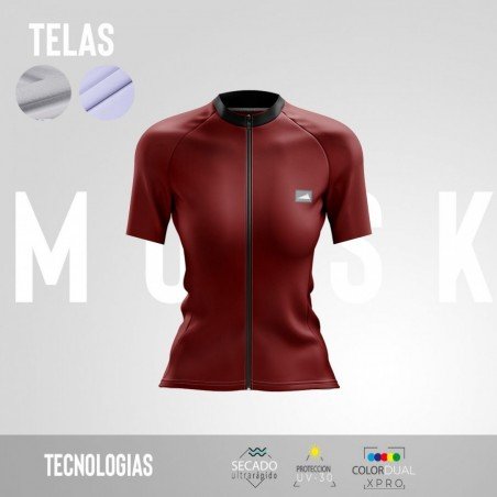 HOMBRE JERSEY MANGA CORTA CONFORT VINOTINTO