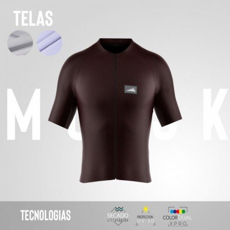 HOMBRE JERSEY MANGA CORTA CONFORT PUNTOS VINO