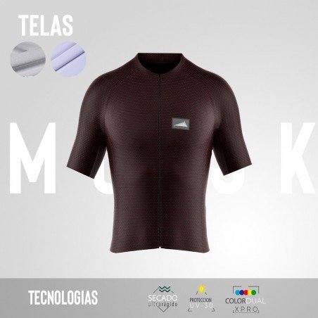 HOMBRE JERSEY MANGA CORTA CONFORT PUNTOS VINO