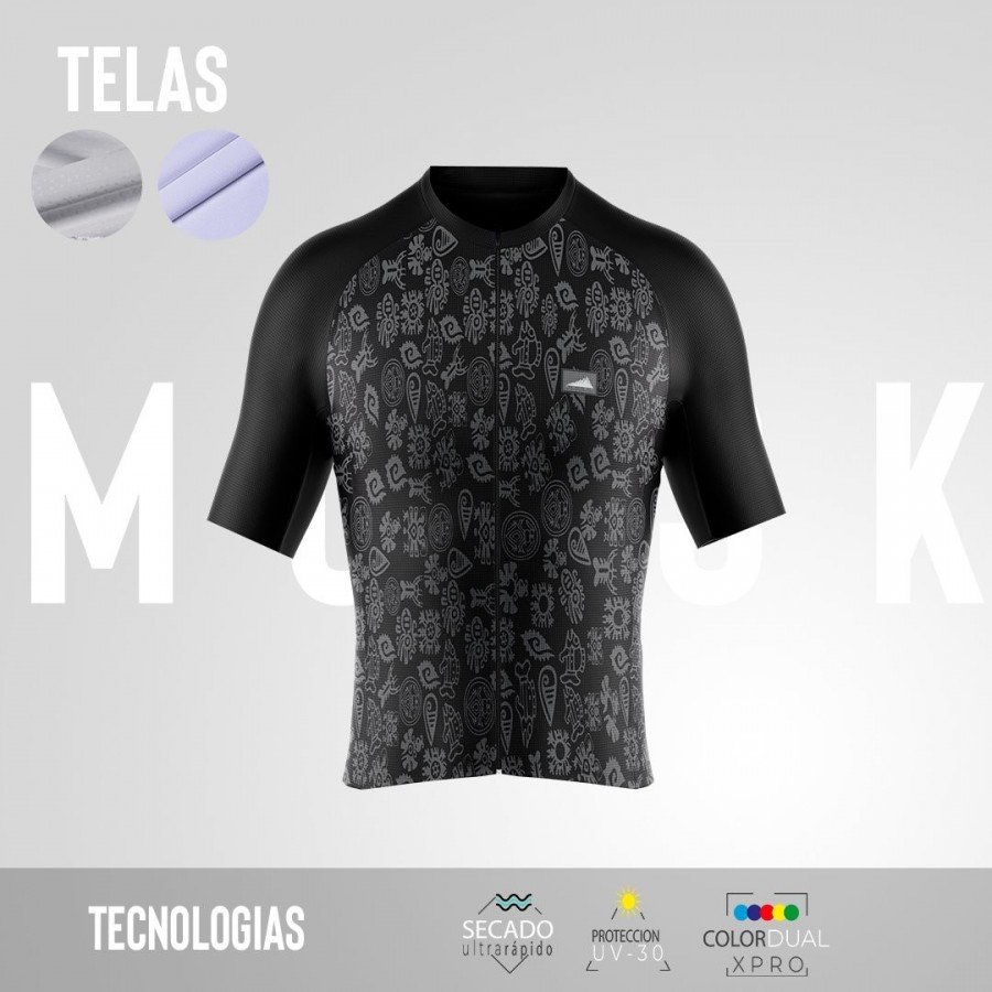 HOMBRE JERSEY MANGA CORTA PRO PRECOLOMBINO GRIS