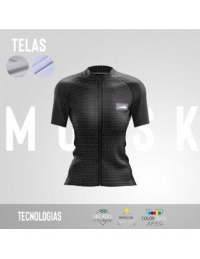 HOMBRE JERSEY MANGA CORTA CONFORT PUNTOS NEGRO