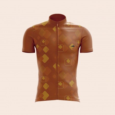 HOMBRE JESEY MANGA CORTA NARANJA QUEMADO 2025