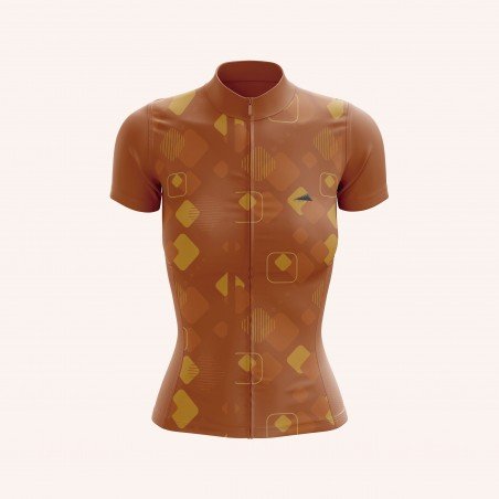 MUJER JERSEY MANGA CORTA NARANJA QUEMADO 2025