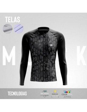 HOMBRE JERSEY MANGA LARGA PRO PRECOLOMBINO GRIS