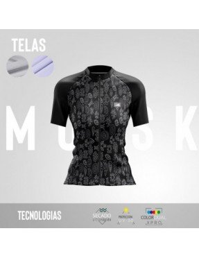 MUJER JERSEY MANGA CORTA PRO PRECOLOMBINO GRIS