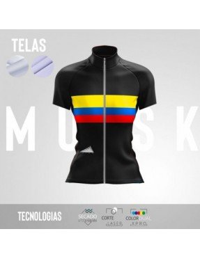 MUJER JERSEY MANGA CORTA PRO COLOMBIA