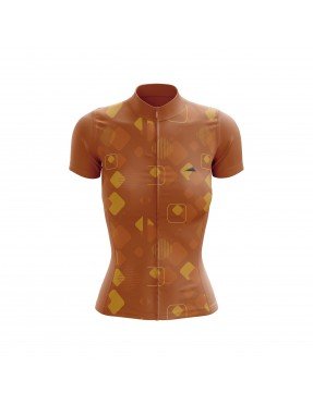 MUJER JERSEY MANGA CORTA NARANJA QUEMADO 2025