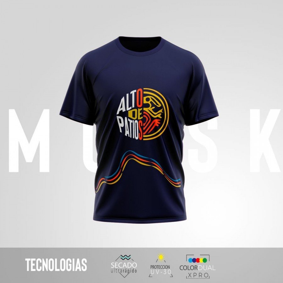 MUJER CAMISETA PATIOS AZUL